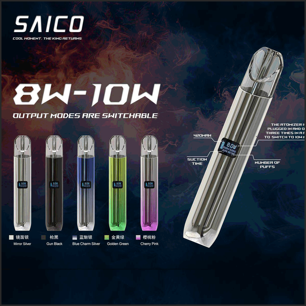 SAICO-炫刻-03.png SAICO 炫刻一代 King Pod Device|智慧顯示 × 大電量 × 悅刻1代通用煙彈兼容:圖片 1